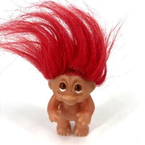 Dam Norfin Troll 1985 Red Hair Brown Eyes Baby 3" Tall